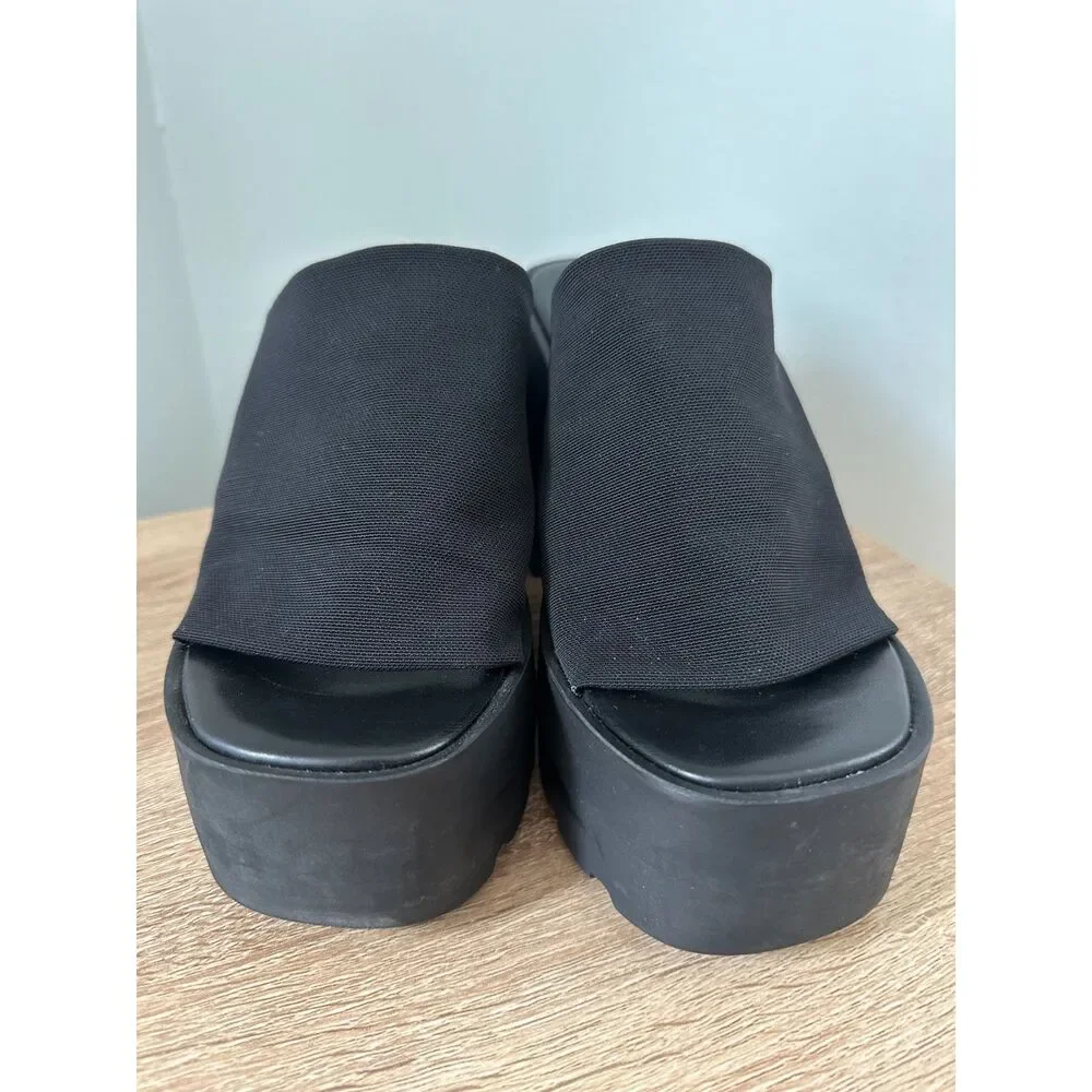 Steve Madden Sami Platform Sandal Size 37 / 6.5 Chunky Block Heel Y2K Black